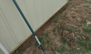 Digging under existing skirt