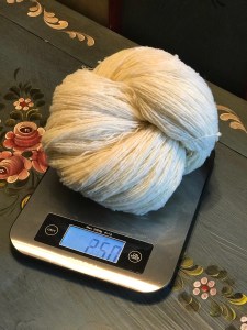 Weighing Hand Spun Yarn