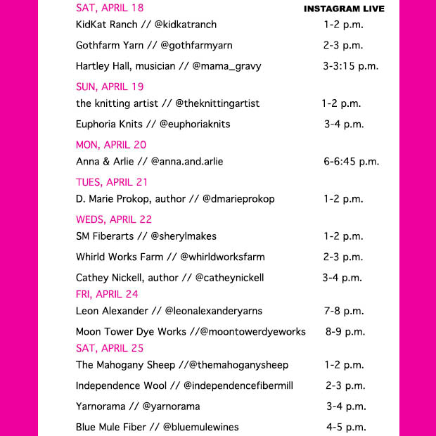 Texas Yarn Lovers Virtual Event